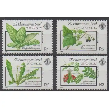 Quantité Limitée Seychelles Zil Eloigne Sesel - 1989 - No 186/189 - Flore