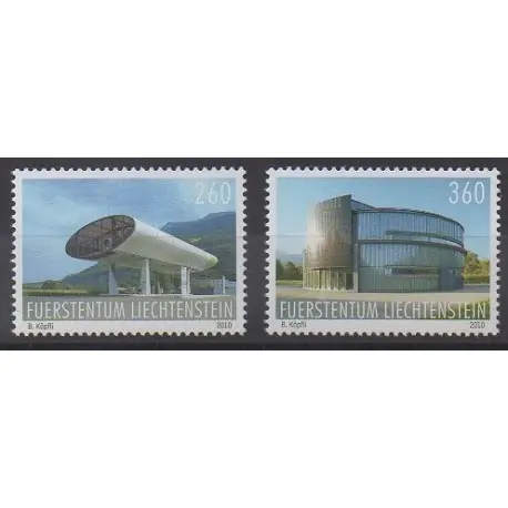 Liechtenstein - 2010 - No 1488/1489 - Architecture Pas Cher