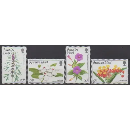 Ascension - 1995 - No 623/626 - Fleurs Quantité Limitée