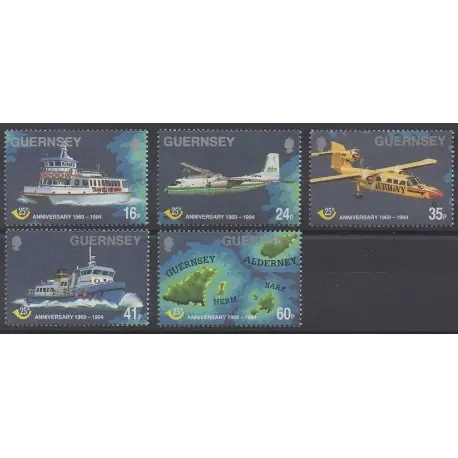 Guernesey - 1994 - No 666/670 - Service postal Petit Prix