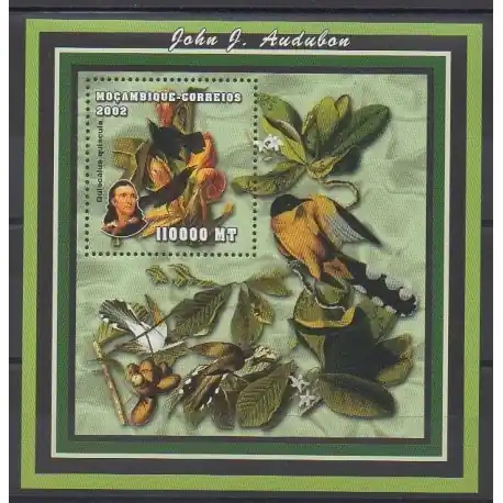 Mozambique - 2002 - No BF115 - Oiseaux - Peinture Livraison Mondiale