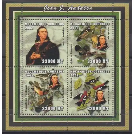 Mozambique - 2002 - No 2038/2041 - Oiseaux - Peinture Réduction