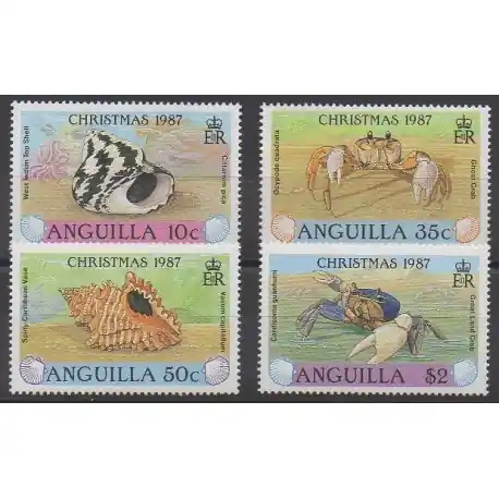 Garantie Incluse Anguilla - 1987 - No 702/705 - Animaux marins