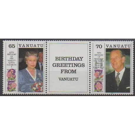 Vanuatu - 1991 - No 864/865 - Royauté - Principauté Promotion Saisonnière