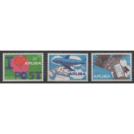 Pas Cher Aruba - 1992 - No 113/115 - Service postal - Dessins d'enfants