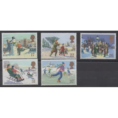 Vente Directe Grande-Bretagne - 1990 - No 1494/1498 - Noël