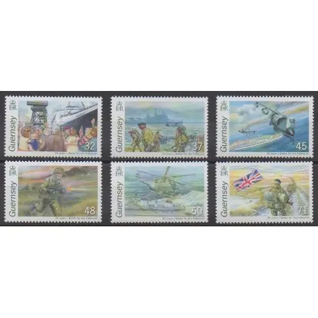 Guernesey - 2007 - No 1134/1139 - Histoire militaire Fait Main