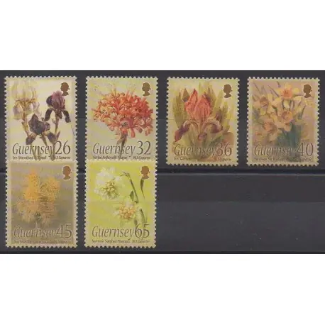 Meilleure Qualité Guernesey - 2005 - No 1043/1048 - Fleurs - Peinture