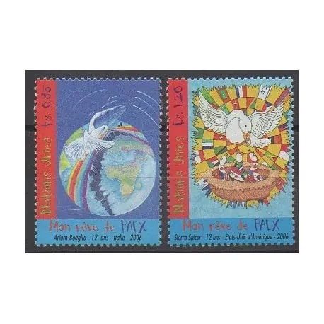Nations Unies (ONU - Genève) - 2006 - No 562/563 - Dessins d'enfants Prix Choc