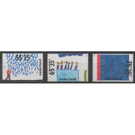 Vente Directe Pays-Bas - 1988 - No 1323/1325 - Dessins d'enfants