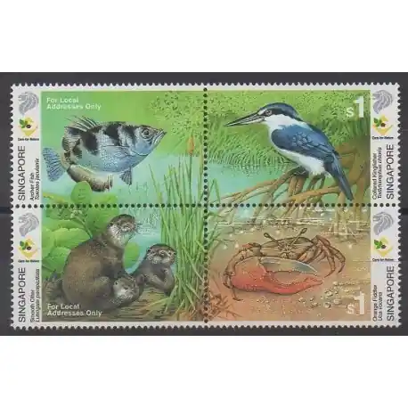 Quantité Limitée Singapour - 2000 - No 966/969 - Animaux