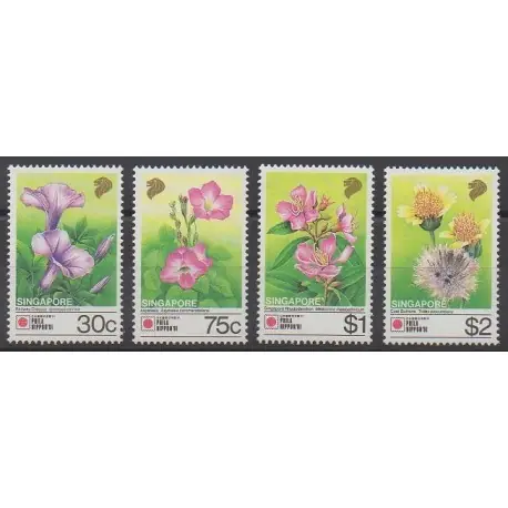 Acheter Direct Singapour - 1991 - No 619/622 - Fleurs - Philatélie