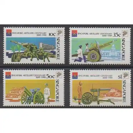 Prix Choc Singapour - 1988 - No 528A/528D - Histoire militaire