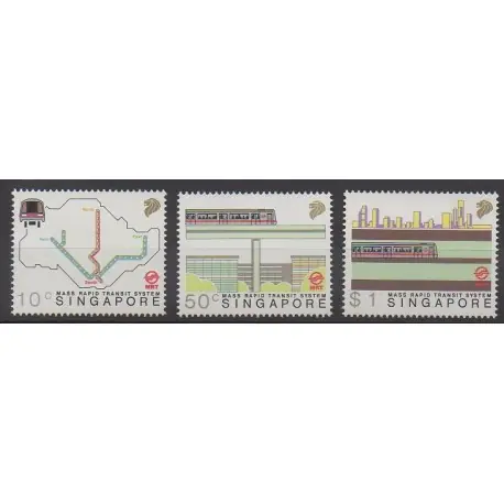 Top Vente Singapour - 1988 - No 529/531 - Chemins de fer