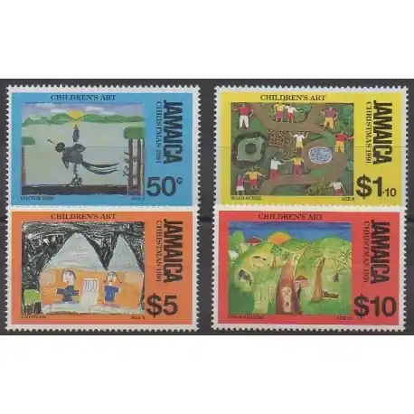 Nouvelle Collection Jamaïque - 1991 - No 796/799 - Dessins d'enfants