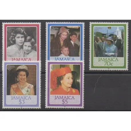 Jamaïque - 1986 - No 640/644 - Royauté - Principauté Quantité Limitée