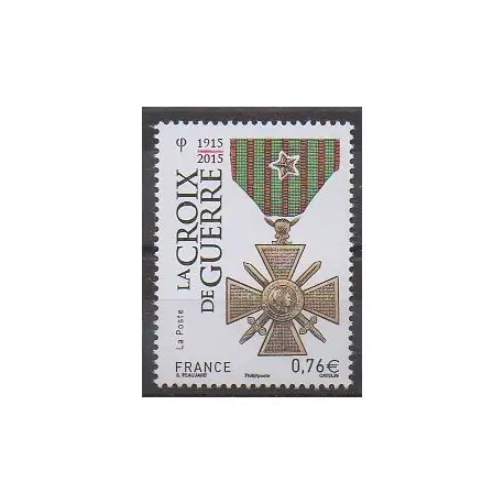 France - Poste - 2015 - No 4942 - Monnaies, billets ou médailles - Première Guerre Mondiale Achat Immédiat