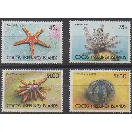 Quantité Limitée Cocos (Iles) - 1991 - No 233/236 - Animaux marins