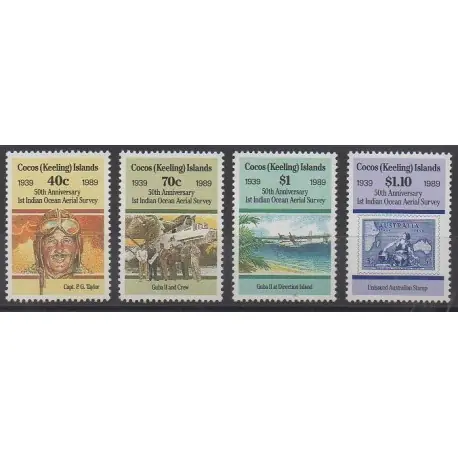 Nouvelle Collection Cocos (Iles) - 1989 - No 199/202 - Aviation