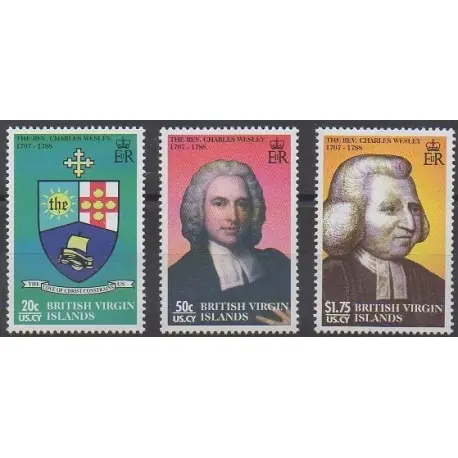 Petit Prix Vierges (Iles) - 2008 - No 1059/1061 - Musique - Religion