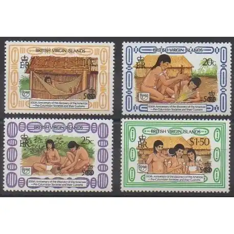 Vierges (Iles) - 1989 - No 622/625 - Christophe Colomb Jusqu’à Épuisement Des Stocks