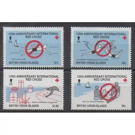 Acheter Direct Vierges (Iles) - 1988 - No 604/607 - Santé ou Croix-Rouge