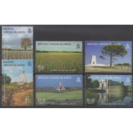 Offre Exclusive Vierges (Iles) - 2008 - No 1071/1076 - Première Guerre Mondiale