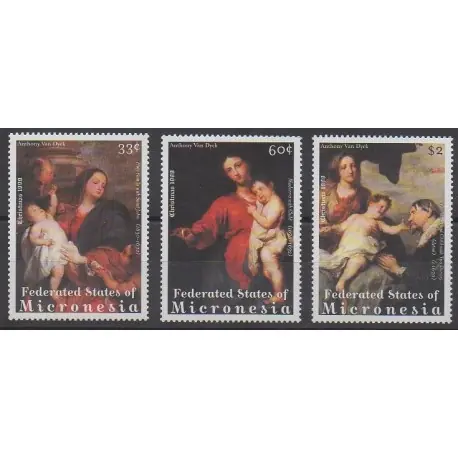 Prix Choc Micronésie - 1999 - No 774/776 - Peinture - Noël