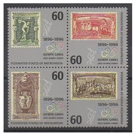 Haute Qualité Micronésie - 1996 - No 419/422 - Timbres sur timbres