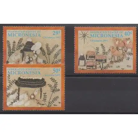 Micronésie - 1991 - No 173/175 - Noël Vente Flash