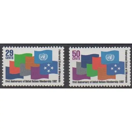 Nouveauté Micronésie - 1992 - No 202/203 - Nations unies