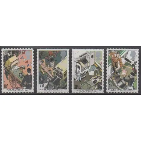 Grande-Bretagne - 1987 - No 1270/1273 - Santé ou Croix-Rouge Meilleure Vente