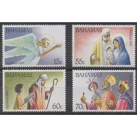Certifié Bahamas - 1994 - No 838/841 - Noël
