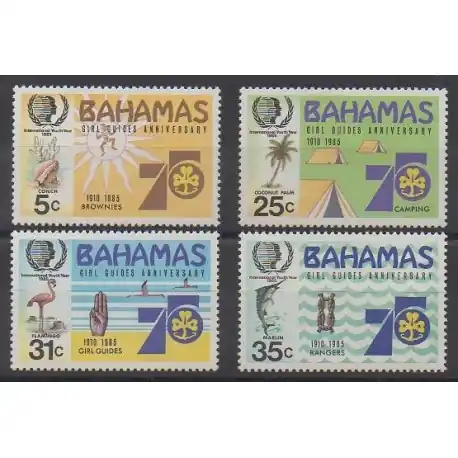Bahamas - 1985 - No 567/570 - Scoutisme Satisfait Ou Remboursé