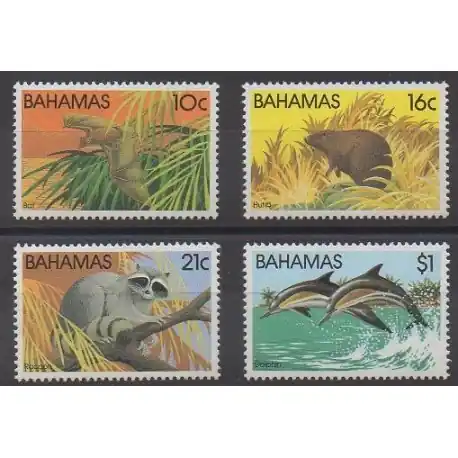 Prix Bas Bahamas - 1982 - No 514/517 - Animaux - Mammifères