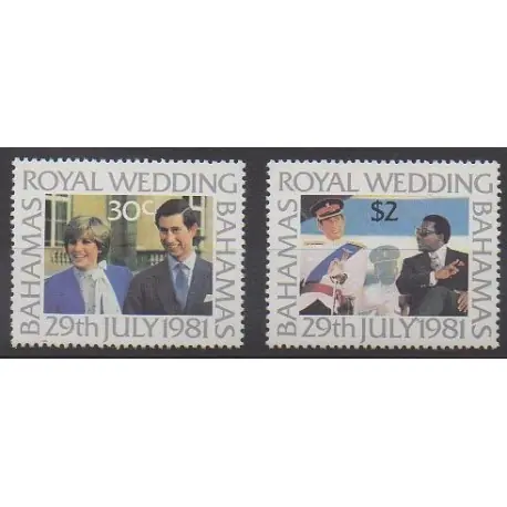 Prix Promo Bahamas - 1981 - No 478/479 - Royauté - Principauté