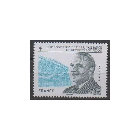 Petit Prix France - Poste - 2011 - No 4561 - Célébrités