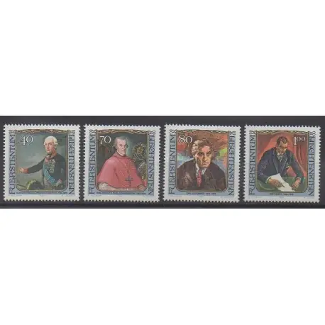 Liechtenstein - 1984 - No 780/783 - Célébrités - Peinture Haute Qualité