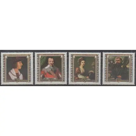 Prix Choc Liechtenstein - 1982 - No 750/753 - Célébrités - Peinture