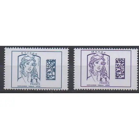 France - Poste - 2016 - No 5019/5020 Livraison Mondiale