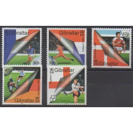 Paiement Sécurisé Gibraltar - 2000 - No 906/910 - Football