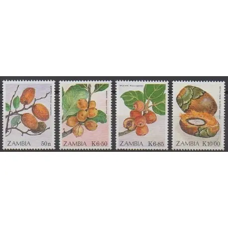 Prix Cassé Zambie - 1989 - No 469/472 - Fruits ou légumes