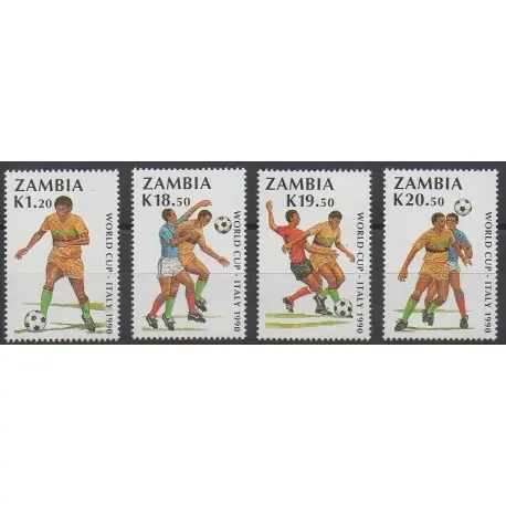 Zambie - 1990 - No 502/505 - Coupe du monde de football Offre Spéciale