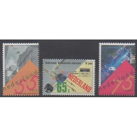 Pays-Bas - 1991 - No 1376/1378 - Sciences et Techniques Réduction