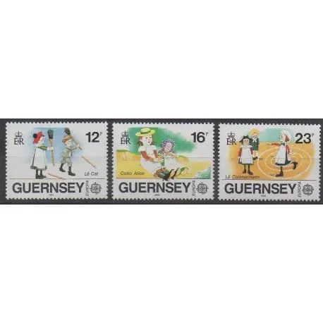 Certifié Guernesey - 1989 - No 451/453 - Enfance - Europa
