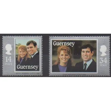 Meilleur Prix Guernesey - 1986 - No 369/370 - Royauté - Principauté