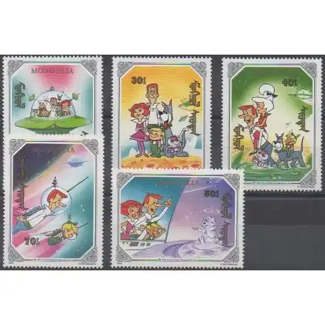 Mongolie - 1991 - No 1826/1830 - Dessins Animés - BD Solde
