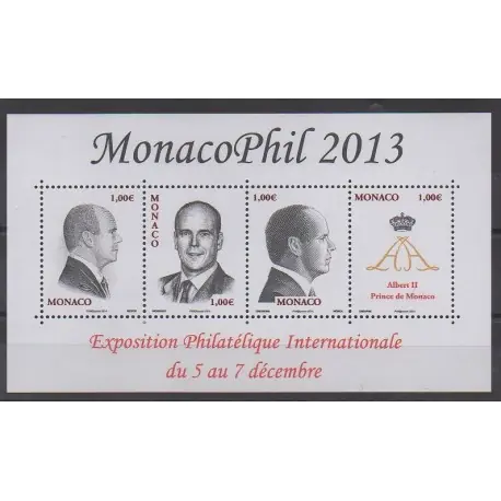 Monaco - Blocs et feuillets - 2013 - No F2903 - Exposition - Royauté - Principauté Super Prix