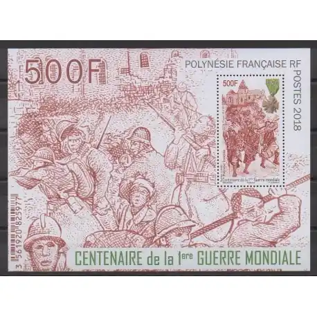 Polynésie - Blocs et feuillets - 2018 - No BF49 - Première Guerre Mondiale En Vogue
