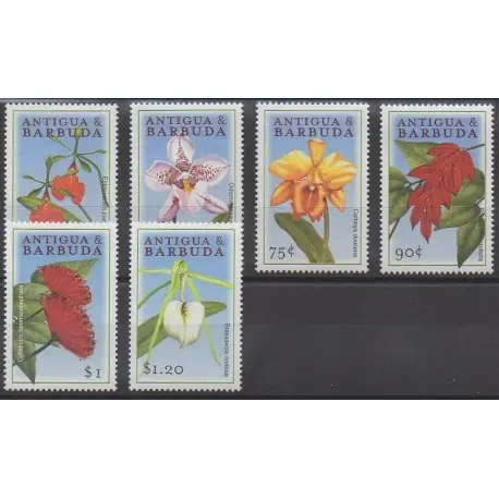 Certifié Antigua et Barbuda - 2000 - No 2760/2765 - Fleurs